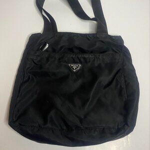 Authentic Preowned Prada Black Nylon Shoulder Bag Tote